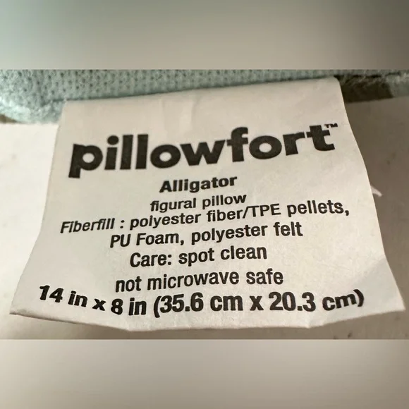 Pillowfort I LOST A TOOTH Kids' Milestone 12" Mint Green Alligator Plush Toy NWT - Picture 5 of 11